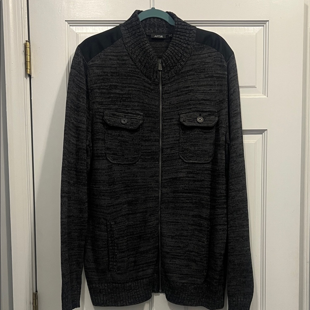 Apt. 9 Charcoal Zip-Up Sweater for Men